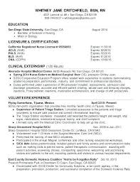 Examples Of Nurse Resumes New Grad Nurse Resume Examples