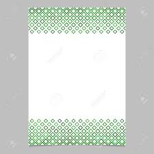 Green Diagonal Square Pattern Brochure Border Background Template