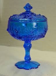 vintage fenton cobalt blue glass