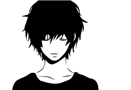 Anime boy gas mask white hair black hoodie red shirt. Drawing Hoodie Depressed Anime Boy Novocom Top
