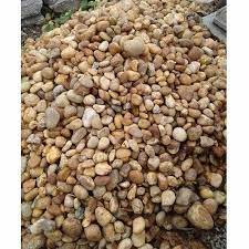 brown polished garden pebble stone for