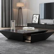 modern black wood coffee table with
