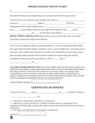 virginia 21 30 day notice to quit form