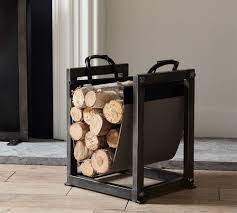 Log holder tool set (sold separately)includes: Industrial Fireplace Log Holder Pottery Barn