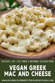 vegan greek mac and cheese monkey and