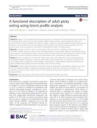 Pdf A Functional Description Of Adult Picky Eating Using