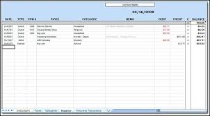 Checkbook Balance Sheet Printable Template Excel
