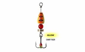 Clam Time Bomb Rattle Spoon Glow Chart Tiger 1 4 Oz 10 Treble Hook Ice Lure