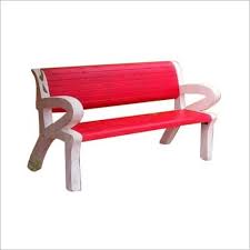 Rcc Red Garden Bench With Fixed Armrest