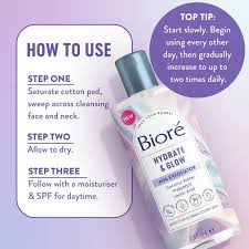 biore hydrate glow exfoliating toner