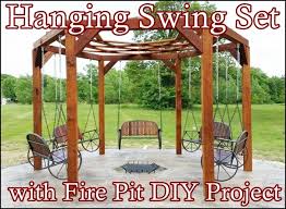 When one family outgrew their old swing set, this dad created the coolest diy project: 12 Fire Pit Swing Plans Guide Patterns
