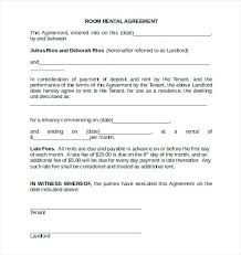 Room Lease Agreement Template Rental Free Word Documents Download