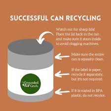 breaking down recycling cans