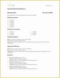 Meeting Minutes Template Free Of Sample Meeting Minutes