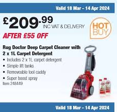 rug doctor deep carpet cleaner with 2 x