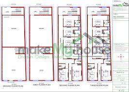 Buy 23x76 House Plan 23 By 76 Front