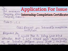 letter for internship completion