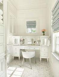 white french makeup vanity with