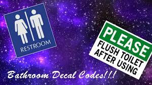 10 codes for your paintings or pictures in bloxburg youtube. Welcome To Bloxburg Bathroom Decal Codes Youtube