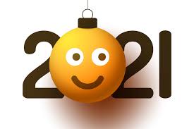 2021 new year greeting with smiling emoji face ornament - Download Free  Vectors, Clipart Graphics & Vector Art