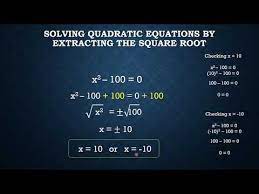 solving quadratic equation by