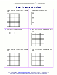Fine the perimeter and circumference of common shapes, worksheet #2. Area And Perimeter Worksheets Rectangles And Squares