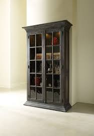 55 Dark Wood Glass Display Cabinets