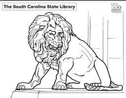 One day, a lion came to the library. Sc State Library On Twitter For Nationalcoloringday We Want To Thank Our Friends Wltx For Including Solandedgar In The Columbia Coloring Book They Created In April From Loving Our Lions As They