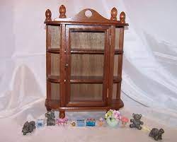 miniature curio cabinet w knick knacks
