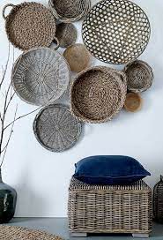 Baskets On Wall Wicker Decor