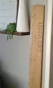 Wooden Engraved Growth Chart Wooden Ruler Family Growth Chart Measuring Stick Nursery Decor