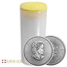 2019 Canadian Maple Leaf 1 Ounce Silver Coin Tube Of 25