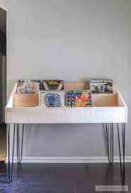 diy vinyl record storage cabinet display