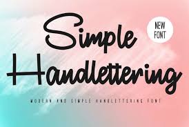 simple handlettering font by