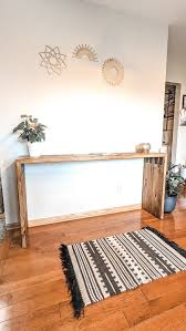 Waterfall Style Console Table Behind
