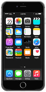 ios 8 iphone 6 home screen template