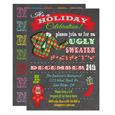 chalkboard ugly sweater christmas party