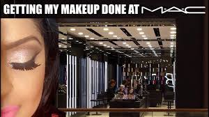 getting makeup done at mac cosmetics
