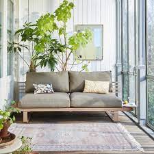 lounge outdoor sofa in chai aluminum