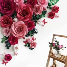Correctly combining the colors of flowers, you can create a work of art! 3d Paper Flower Backdrop Diy Rose Flower Craft Wedding Birthday Party Wall Decor Ebay