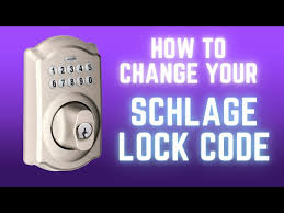 change the code on a schlage lock