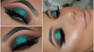 eye makeup tutorial with sea green