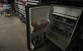 A Freezer In A Garage In Summer