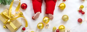 cute baby with christmas decoration