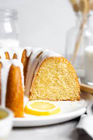 Lemon Bundt Cake With Glaze gambar png