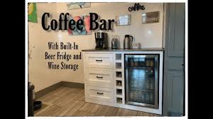 Vintage drinks cabinets, modern cocktail cabinets with drinks storage, glass racks and wine holders. Diy Coffee Bar With Built In Beer Fridge And Wine Storage Youtube