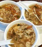 three bowls of egg drop soup picture