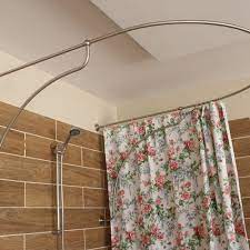 U Shaped Shower Curtain Rod For