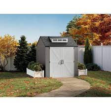 7 Ft D Gray Plastic Shed 2145548