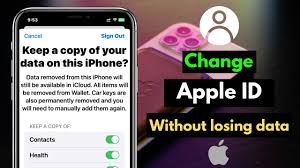 switch apple id without losing data